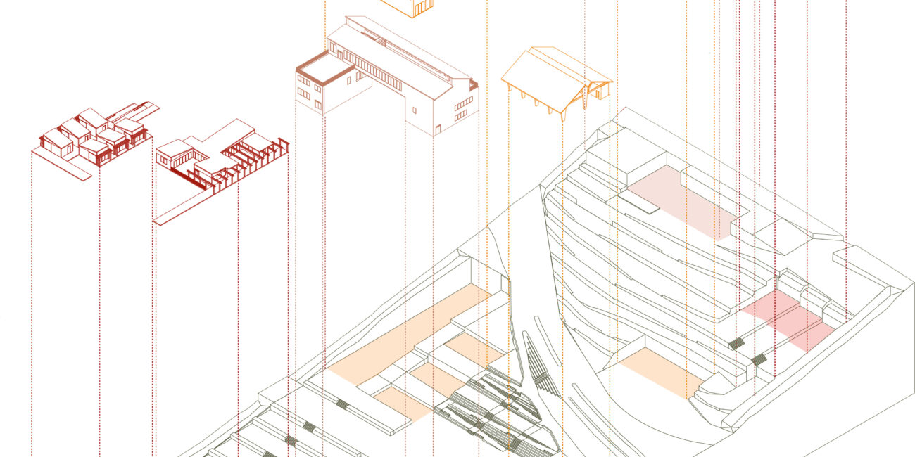 Rhizome_illustration d'architecture_axonometrie