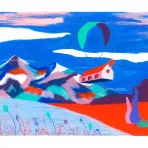 La haut