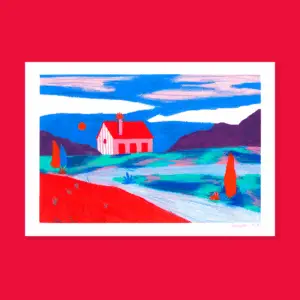 Illustration refuge au pastel